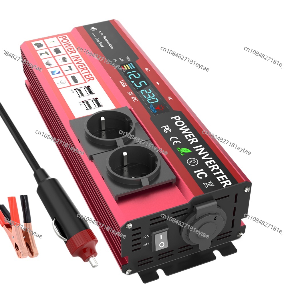 Power Inverter 12V 220V 4000W Continuous - 12V naar 220V 4000W piekvermogen omvormer