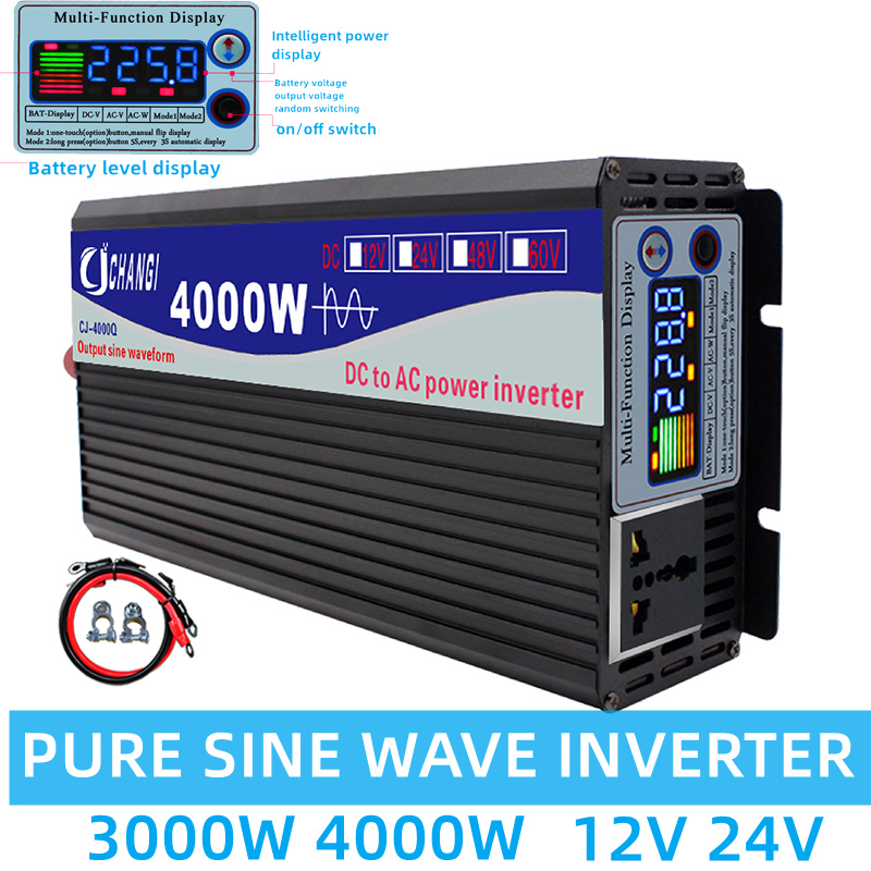 Inverter Pure Sine Wave 60Hz 120V 3000W - Zuivere Sinus Omvormer 12V 220V 48V