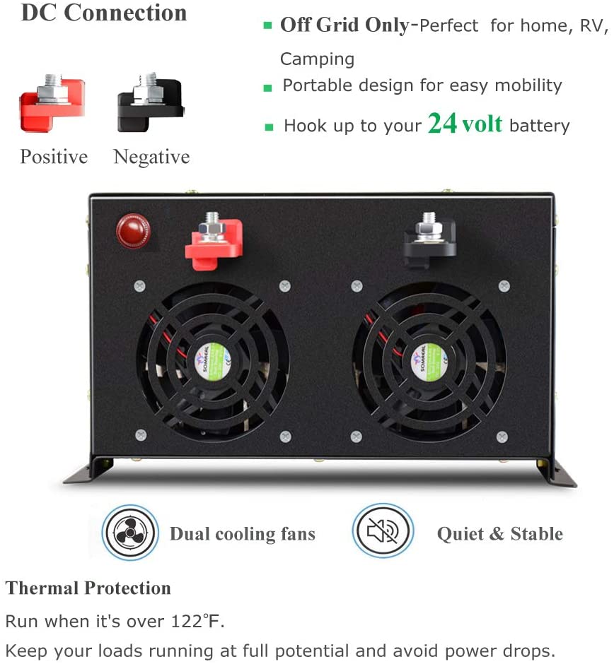 Pure Sine Wave Inverter 5000W 48V 220V - Off Grid Zuivere Sinus Omvormer 24V
