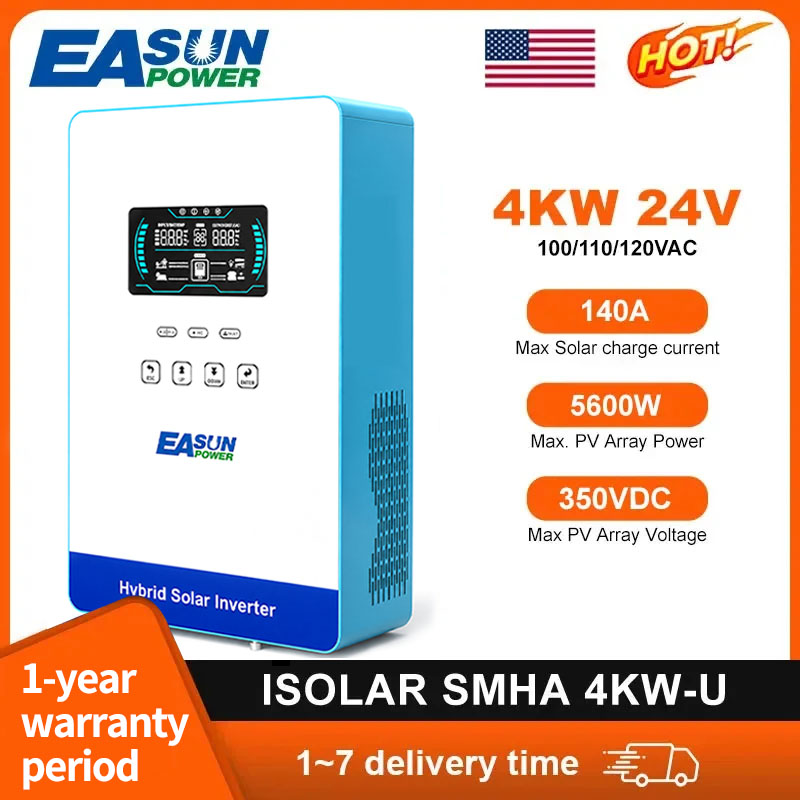 Grid Tie Inverter Limiter 2000W - EASUN POWER 4000W Hybride Omvormer 110V