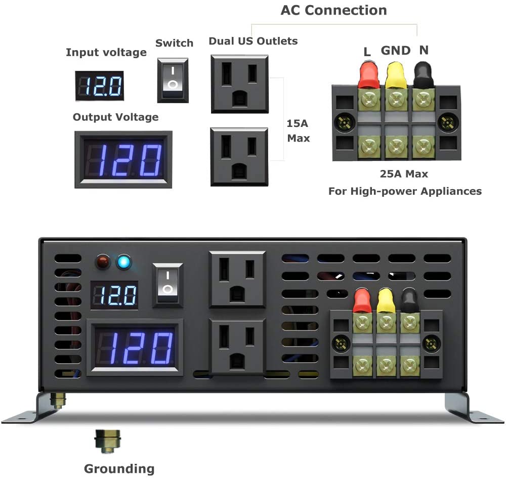 Zuivere Sinus Omvormer 3000W Z - Inverter Pure Sine Wave 60Hz 120V 3000W recensie en prijs