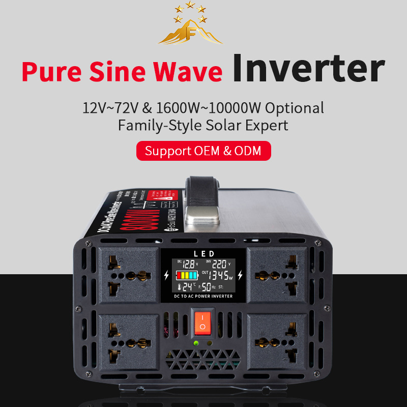 Draagbare zuivere sinusgolf of - Pure Sine Wave Inverter 5000W 48V 220V recensie en prijs