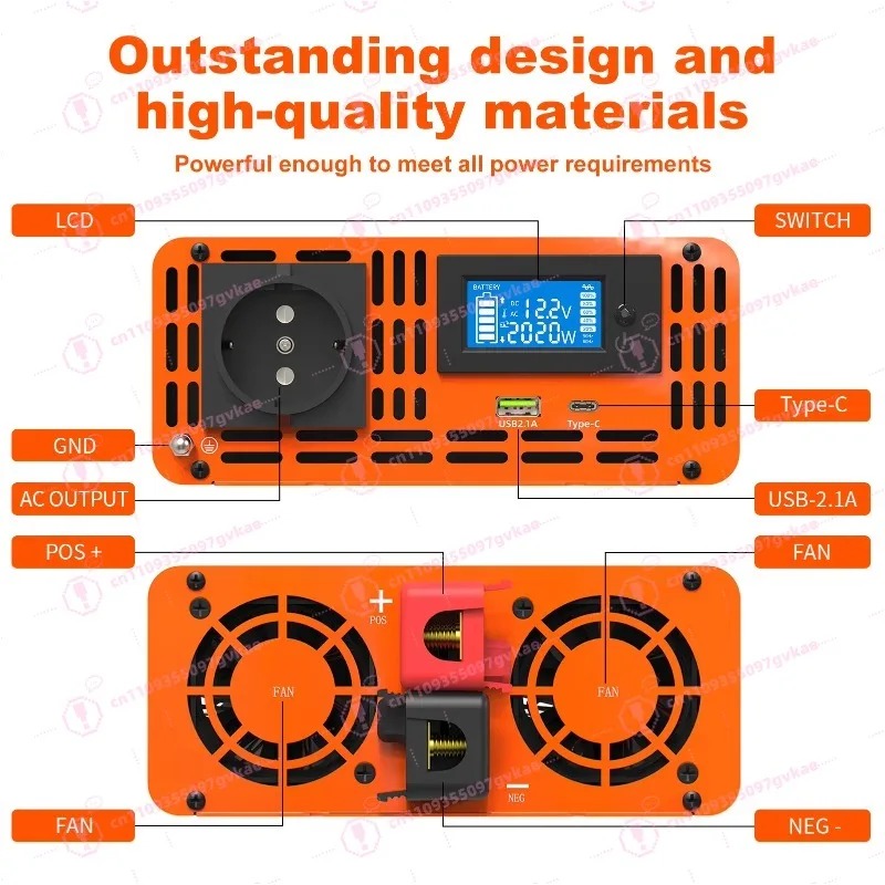 Piek 4000W 12v 24V 48v Dc Naar - Power Inverter 12V 220V 4000W Continuous recensie en prijs