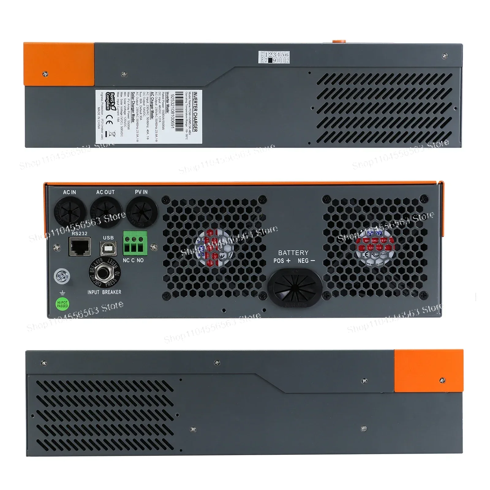 5,5 kW 3-fase hybride zonne-om - Hybrid Solar Inverter 5.5Kw Mppt 48V recensie en prijs