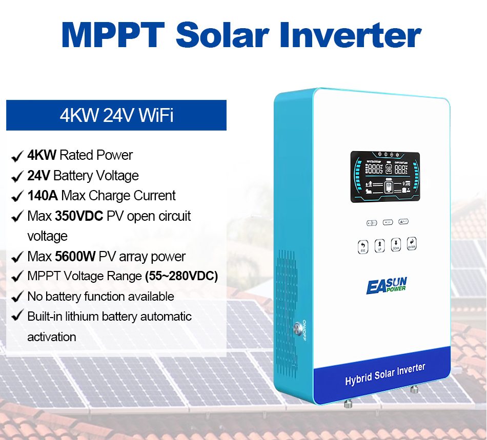 EASUN POWER 4000W Hybride Omvo - Grid Tie Inverter Limiter 2000W recensie en prijs